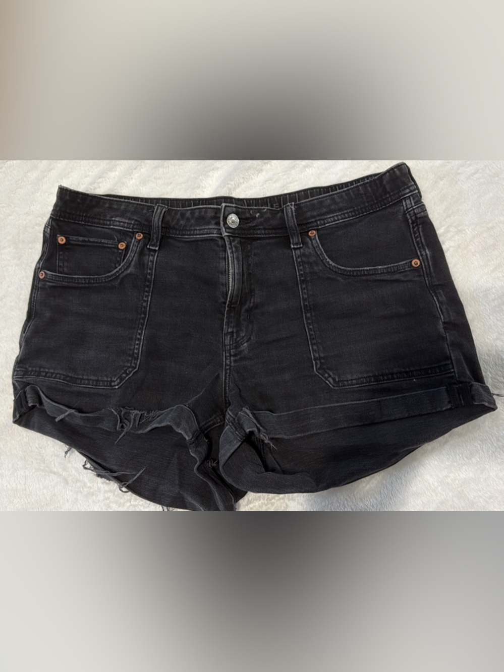 American Eagle Outfitters Black Stretch Denim Shorts